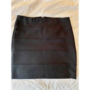 Black tight stripe skirt